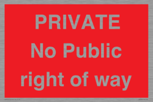 PRIVATE No Public right of way